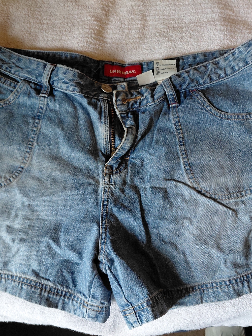 UNIONBAY Light Blue Women's Junior Denim Jean Shorts 15